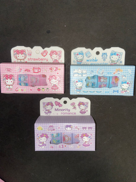 E4 SET 4 CINTAS DECORATIVAS KITTY 12PZ