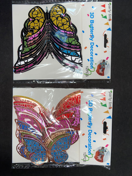 I4 MARIPOSA DECORACIÓN 12PZ