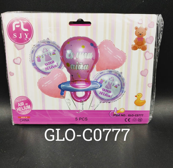 A2 GLOBO ROSA CHUPON 12PZ