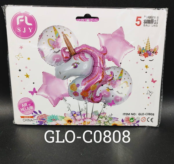 A2 GLOBO DE UNICORNIO 0808 12PZ